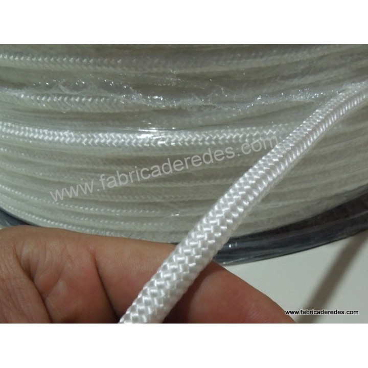 Corda trançada de polipropileno de 8mm x 200 e branco de 500m