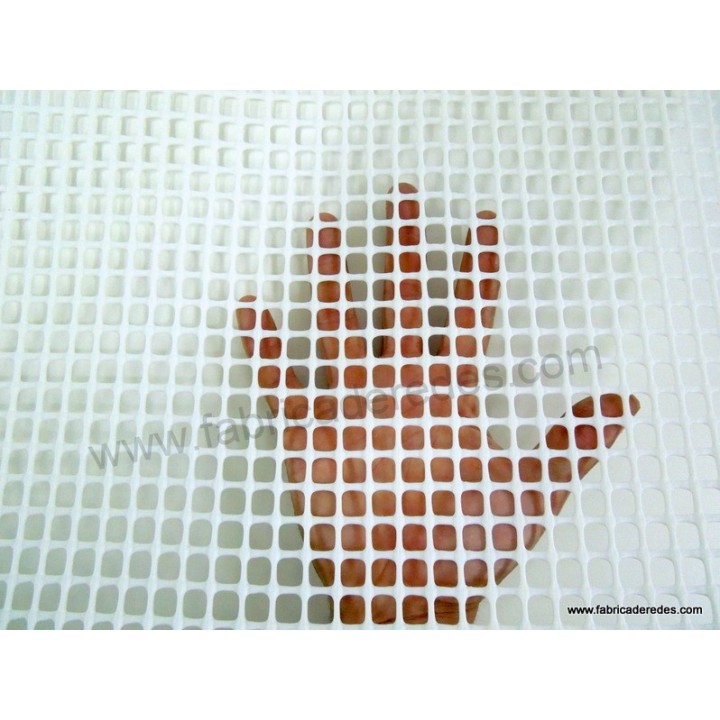 Malla cuadrada Blanca 8mm x 8mm 400 gramos