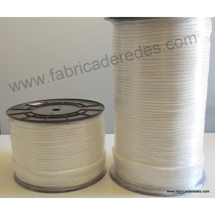 Geflochtenes Seil aus Polypropylen 8mm x 200 und 500 Meter weiß