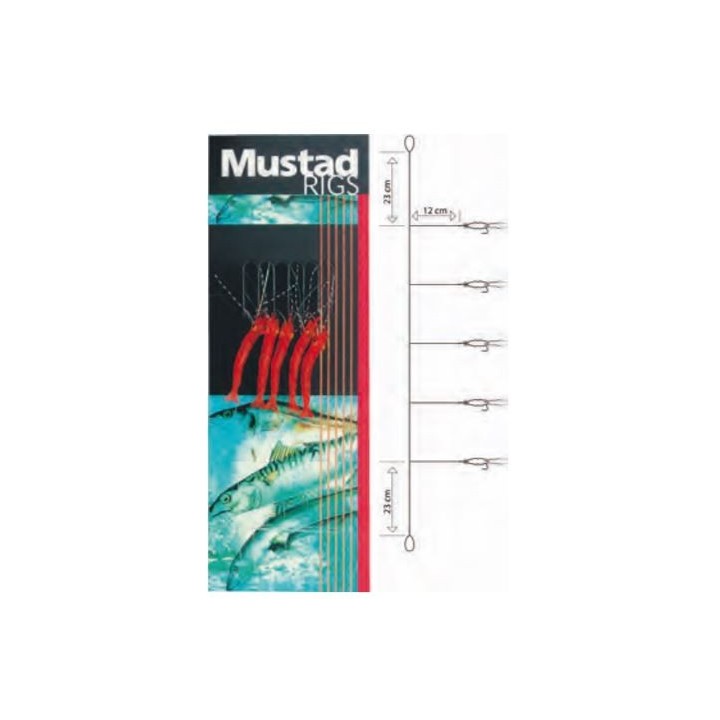 BMAR MUSTAD T51 SHRIM 5 anzuelos nº 2