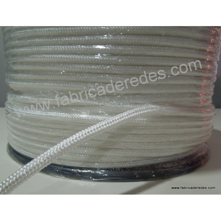 Corda trançada de polipropileno de 8mm x 200 e branco de 500m