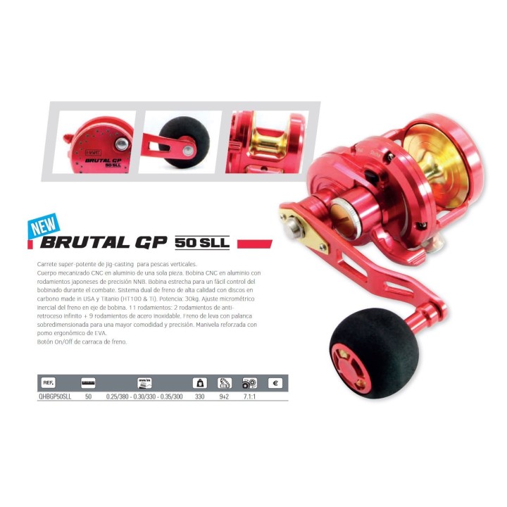 Carrete HART BRUTAL GP 50SLL - 9+2bb
