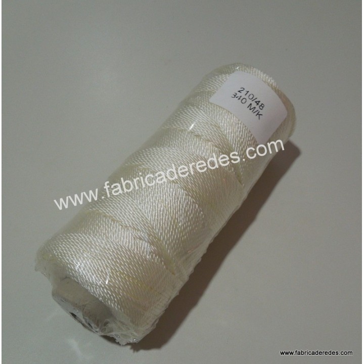 Fil nylon 210/48 tordu blanc bras réseaux