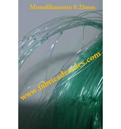 Fishing net with monofilament 0.23mm and mesh 40mm x 40mm in 35md
