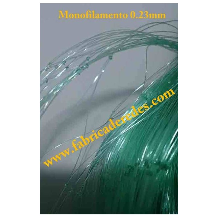 Fishing net with monofilament 0.23mm and mesh 40mm x 40mm in 35md