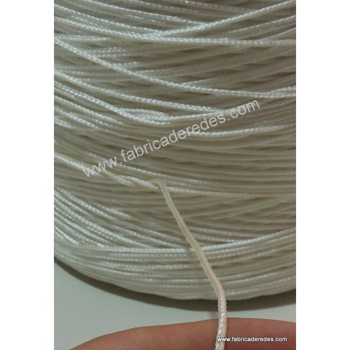 Treccia di nylon bianca 8842