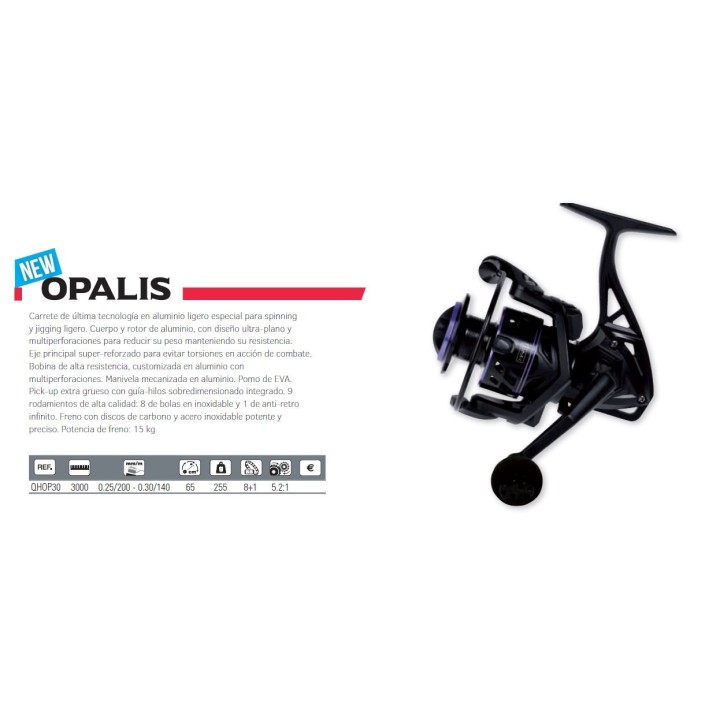Carrete Hart Opalis 3000 8+1bb (15kg)