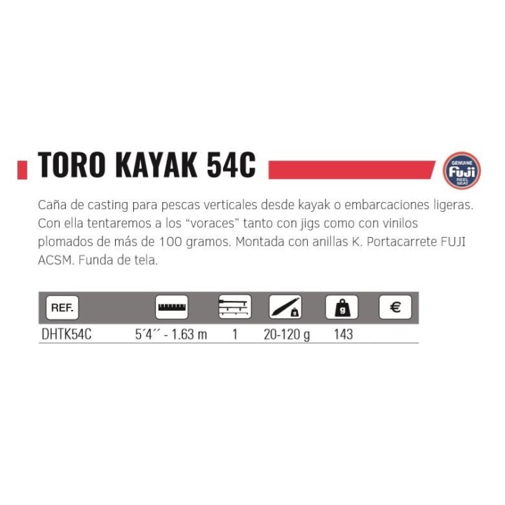 Caña HART TORO KAYAK 54C-1.63m