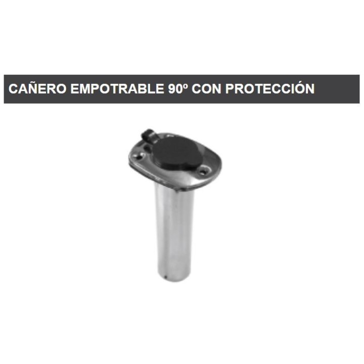 Tubo incassato a 90º in acciaio inox 316 con protezione