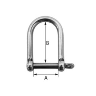 Grillete ancho inox 316