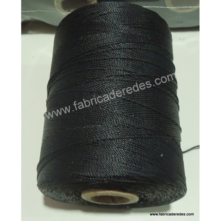 Fio nylon 210/12 torcido preto construir e consertar redes