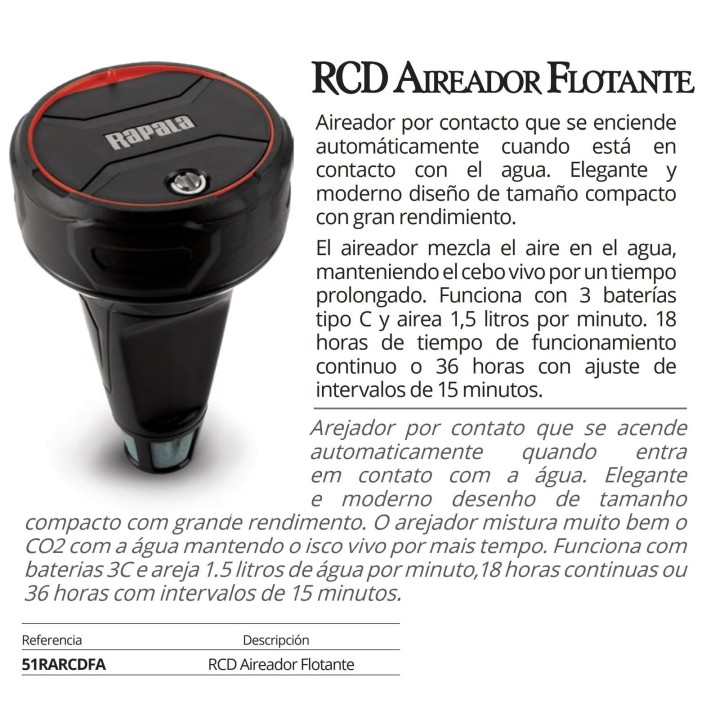 RCD Floating Aerator OXYGENATOR live bait