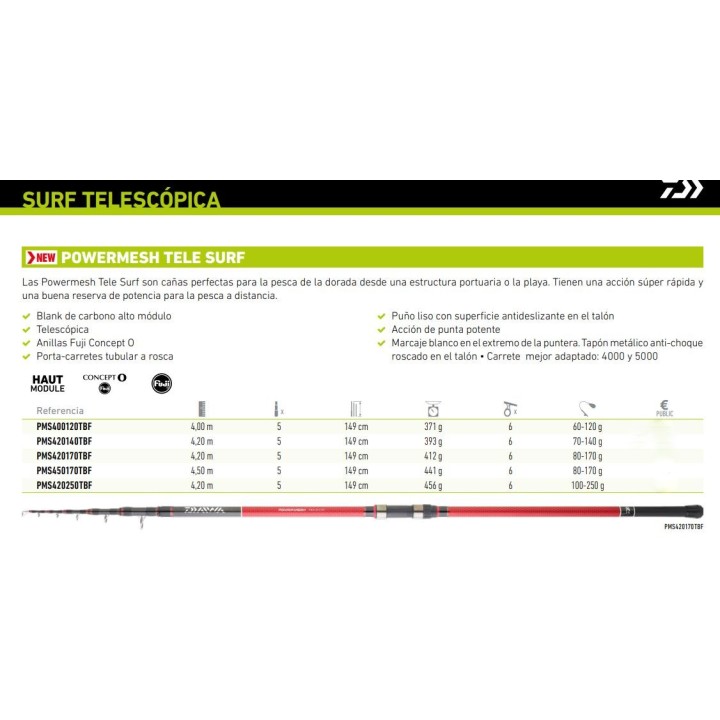 DAIWA POWERMESH SURF 4,50MTS