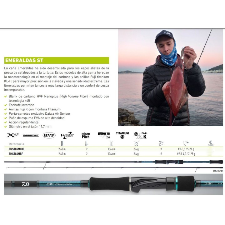 Daiwa EMERALDAS ST 2,60 metros  2 tramos