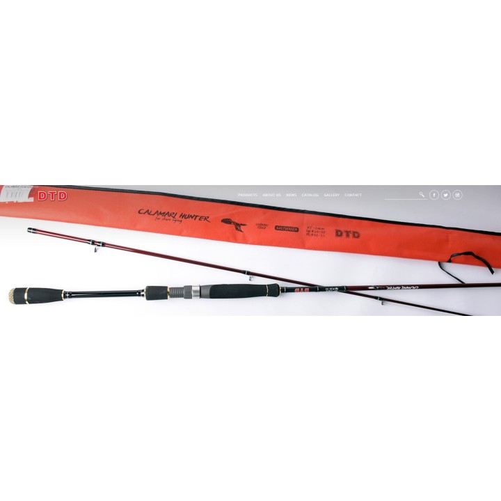 DTD calamari hunter rod mounted with fuji rings measure 2.46 meters