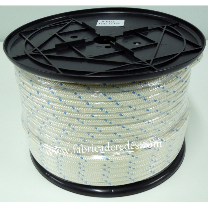 Corde de 8 mm en nylon tressé avec bande haute ténacité