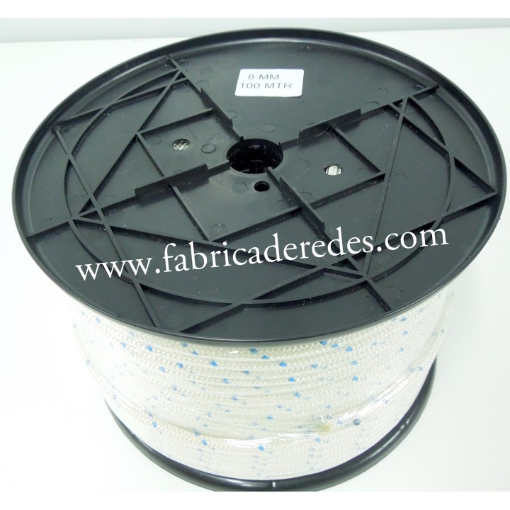 8mm rope in braided nylon with high tenacity web