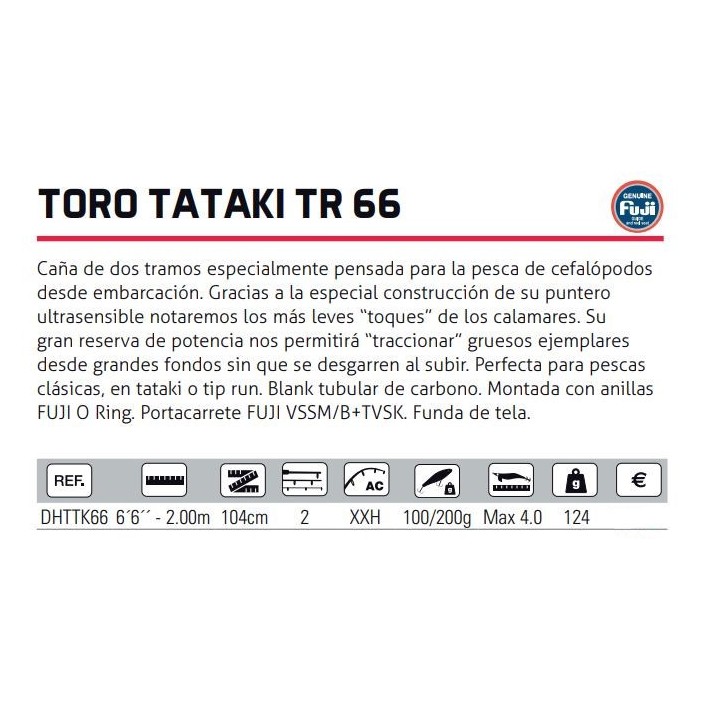 HART TORO TATAKI boat rod for squid fishing.