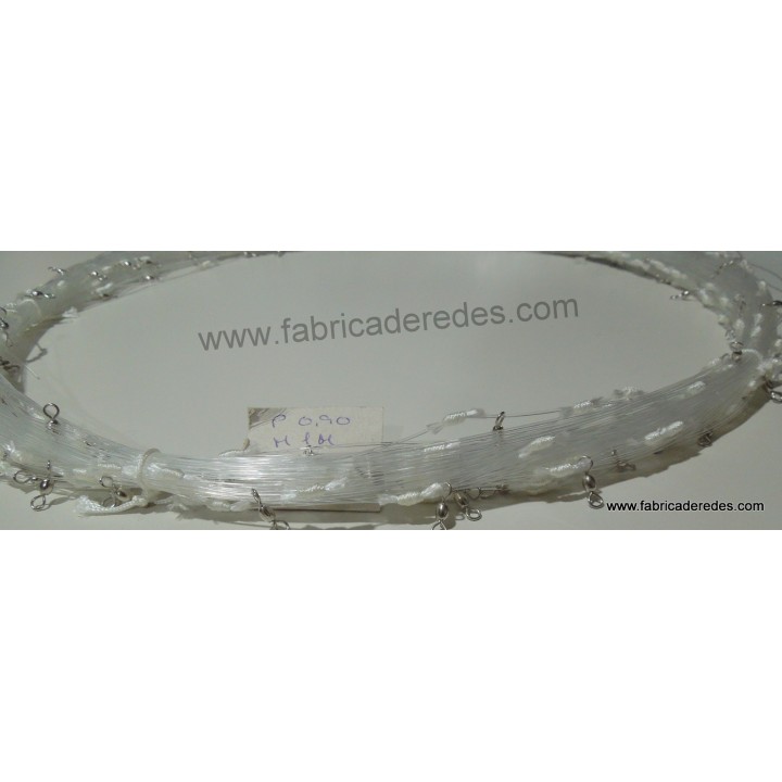 Espinhel hank com 70 giros em 100 metros e monofilamento 090