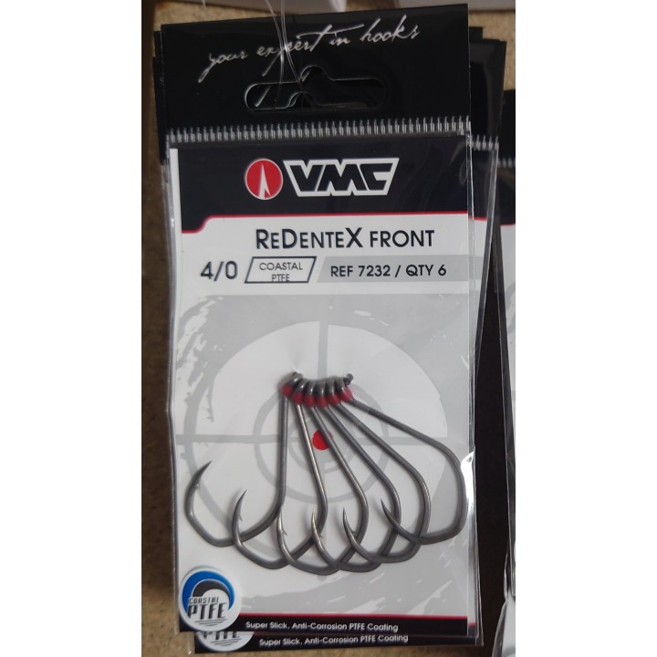 Ganchos de pesca vivos REDENTEX FRONT 7232 VMC com anel