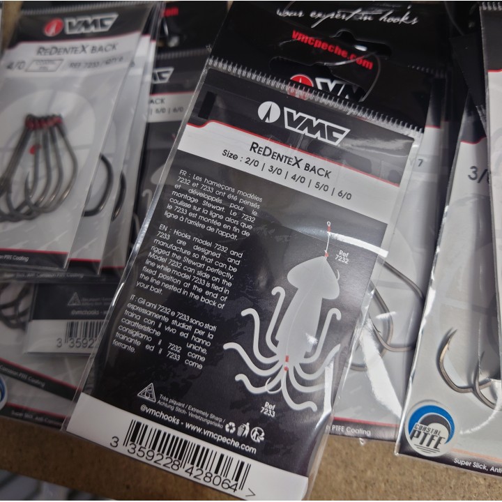 Ganchos de pesca vivos REDENTEX FRONT 7232 VMC com anel