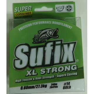 SUFIX XL STRONG 0.60MM X 240MTS CLEAR monofilament