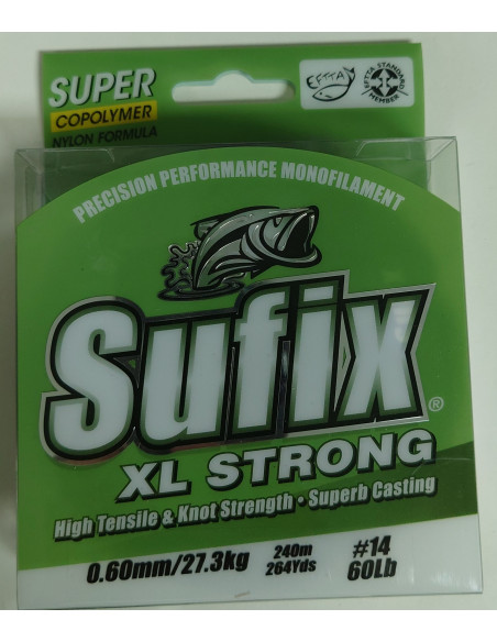 Sufix XL Strong Nylon Monofilament Line, 100 Mt, Smoke Green, Nylon  Monofilament Yarn, नायलॉन मोनो फिलामेंट लाइन - Fishermanshub Retail, Mapusa
