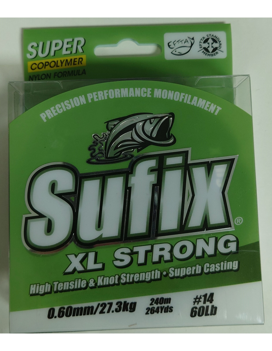 SUFIX XL STRONG 0.60MM X 240MTS CLEAR monofilament