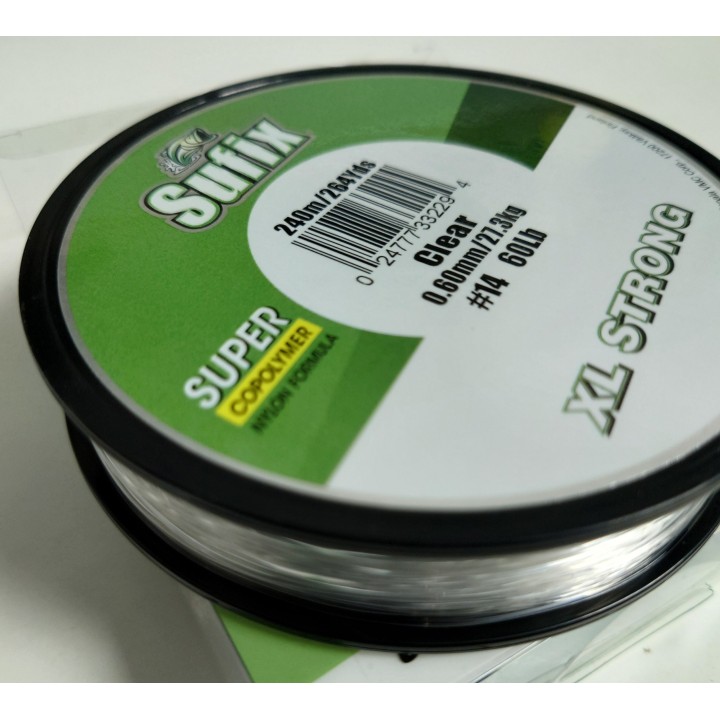 SUFIX XL STRONG 0,60 MM X 240 MTS TRANSPARENT