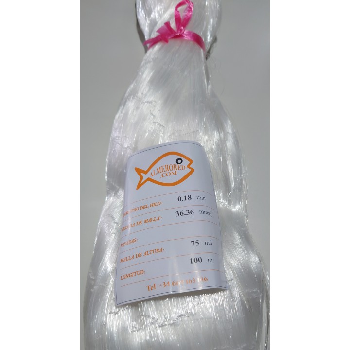 Net 0.18mm x 36.36 mmsq x 75md x 100mts white