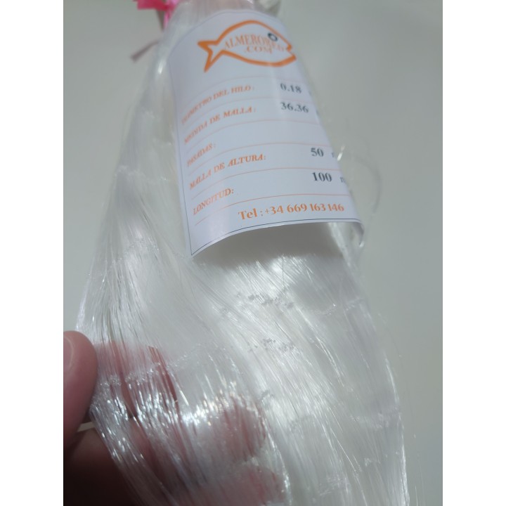 Net 0.18mm x 36.36 mmsq x 50md x 100mts white