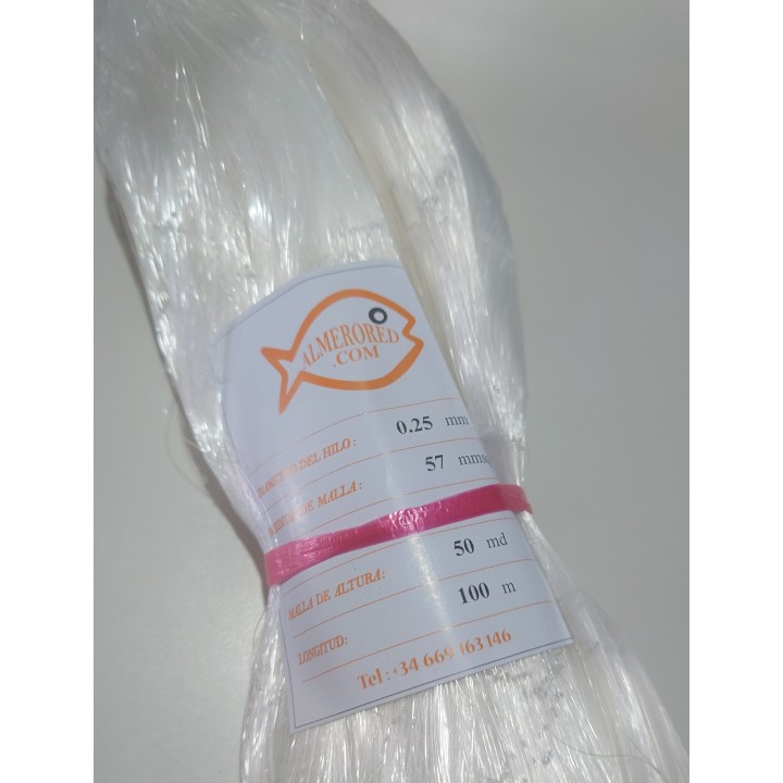 Netz 0,25 mm x 57 mm² x 50 md x 100 m weiß