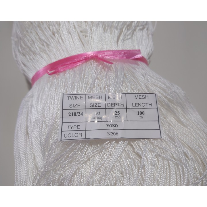 Filet 210/24 X 92MMSQ X 25MD X 100MTS BLANC