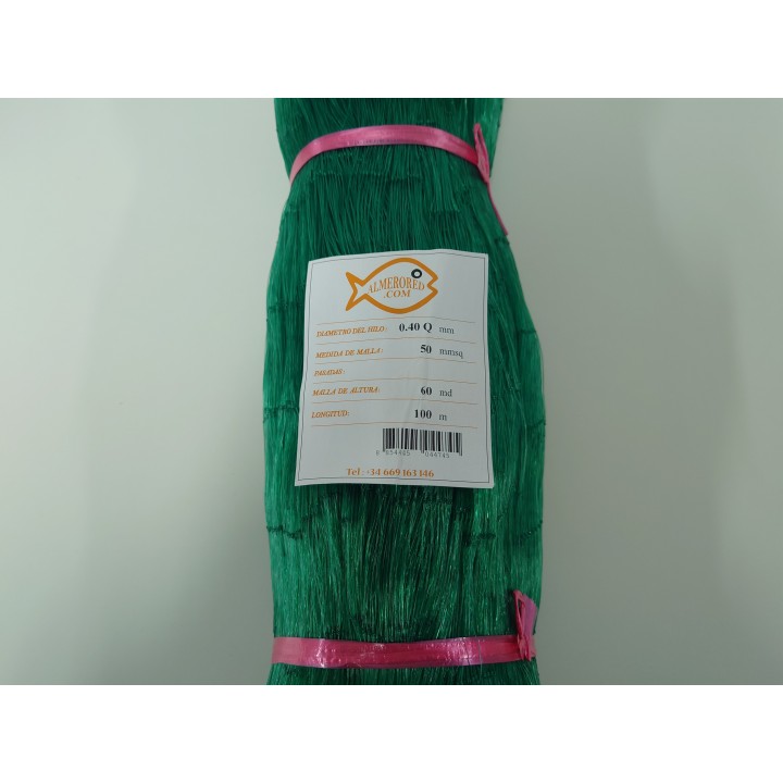 Rete 0,40 mm x 50 mmq x 60 md x 100 m Verde