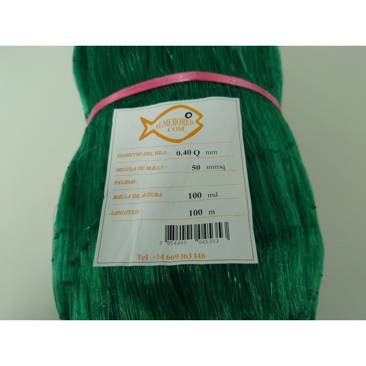 Rete 0,40 mm x 50 mmq x 100 md x 100 m Verde