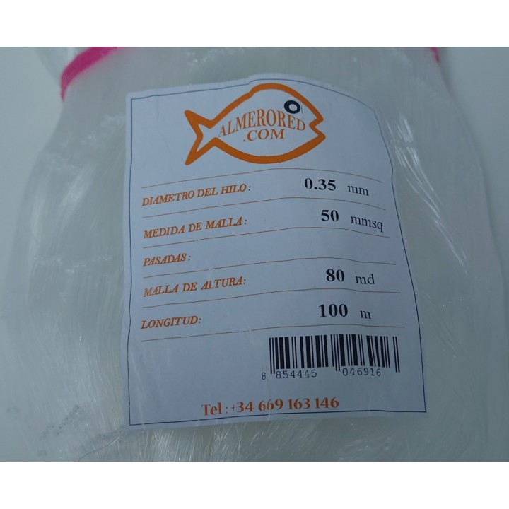 Rede 0,35mm x 50mmsq x 80md x 100mts branco