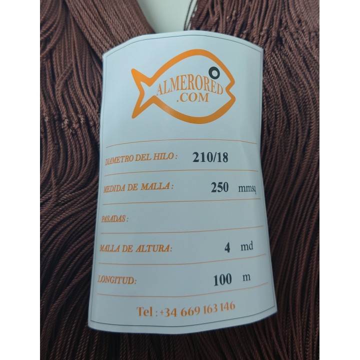 210/18 x 250mm x 4md x 100 metros marrom