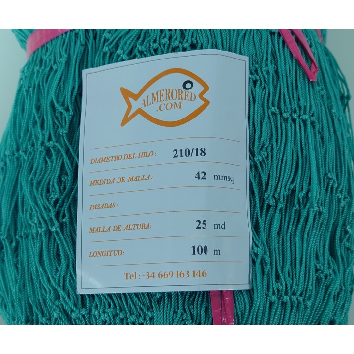 Rete in nylon multifilamento DOPPIO NODO 210/18