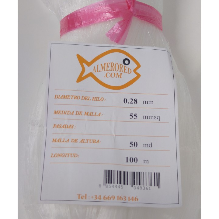 Rede 0,28mm x 55mmsq x 50md x 100mts Branco