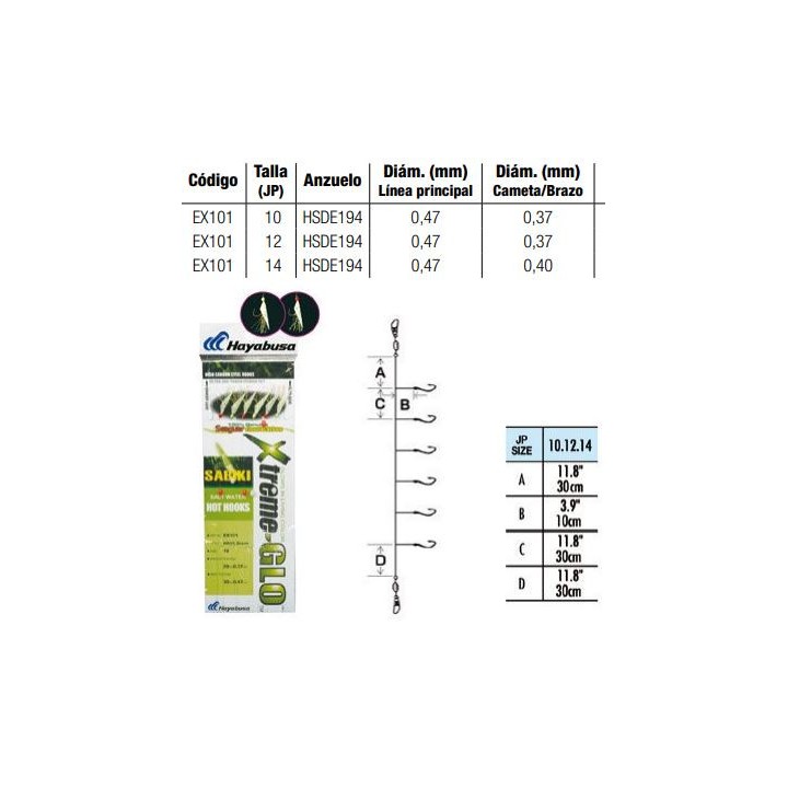 EX101 - Sabiki Xtreme-Glo