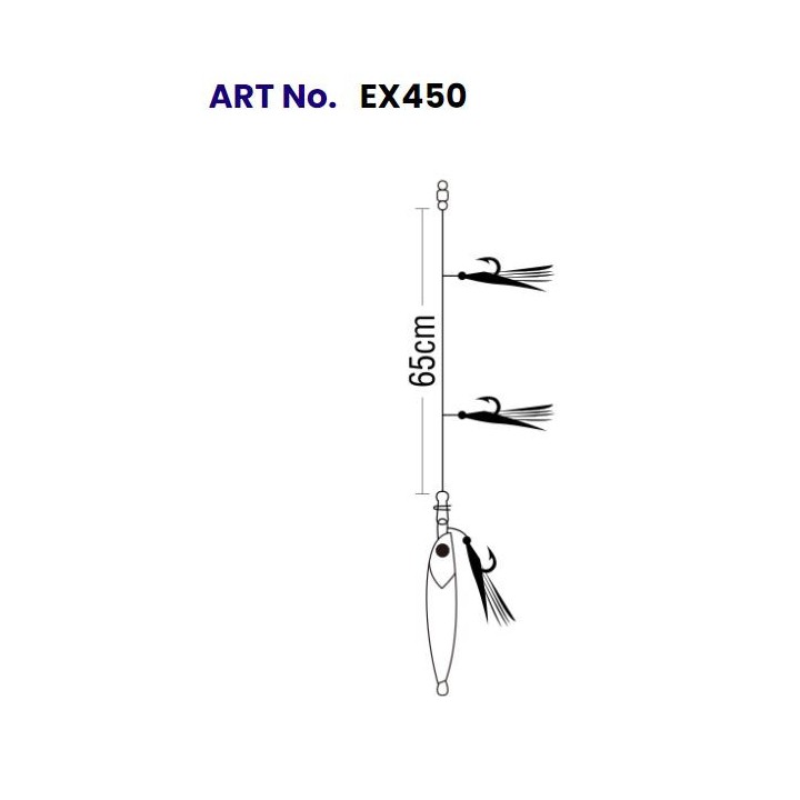 EX450 - Set Jigging Sabiki Long Cast 60 grammi