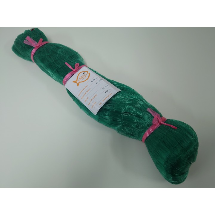 Red 0.25mm x 25 mmsq x 30md x 100mts Verde