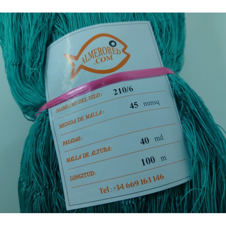 Net 210/6 x 45mmsq x 40md x 100mts