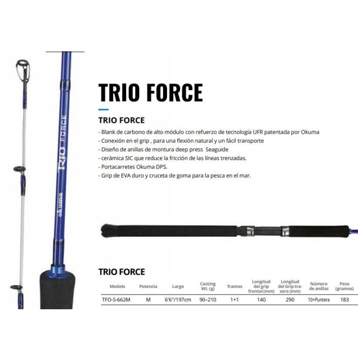 OKUMA TRIO FORCE 1,97 mètres 90-210G