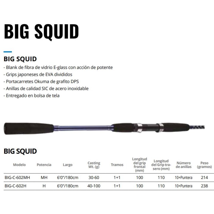 Okuma BIG SQUID 1.80 meters