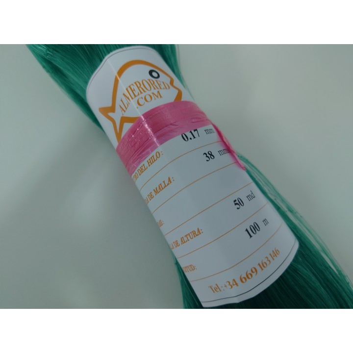 Rede 0,17mm x 38mm x 50md x 100mts verde