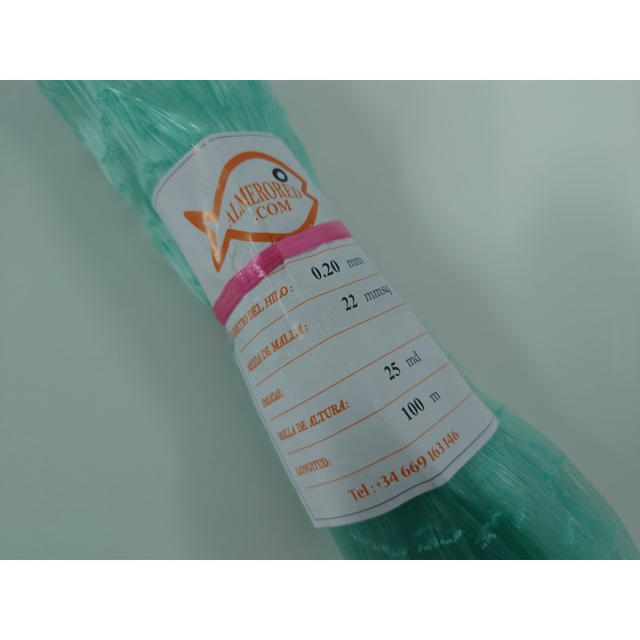 Rede 0,20mm x 22mm x 25md x 100mts