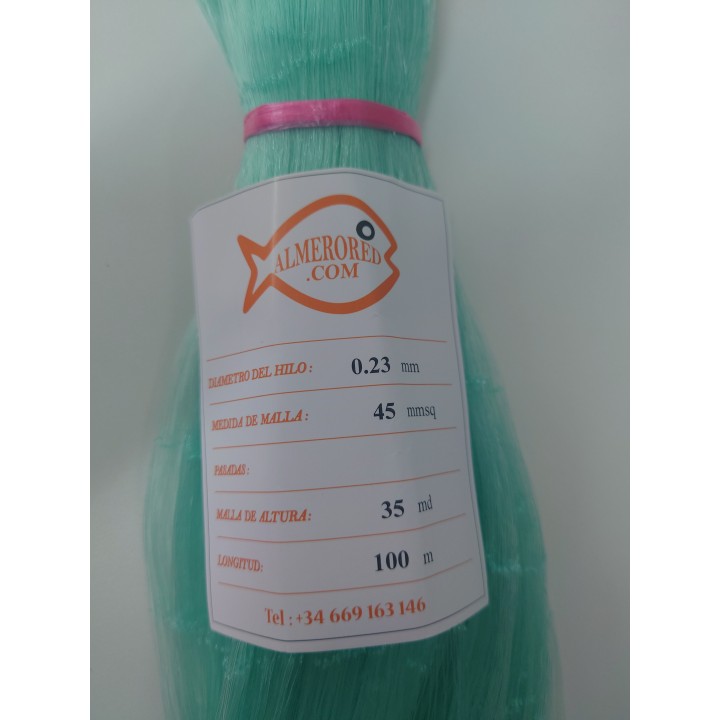 0.23MM X 45MM X 35MD X 100MTS VERDE