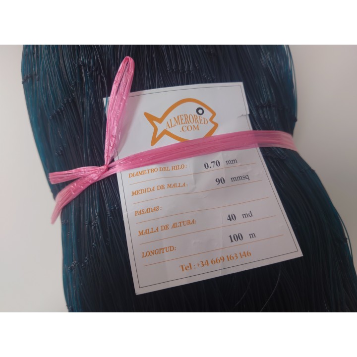 Filet 0.70mm x 90mm x 40md x 100mts VERT