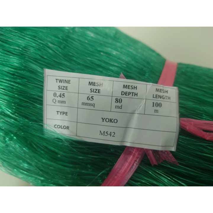 Rete 0,45 mm x 65 mm x 80 md x 100 m verde